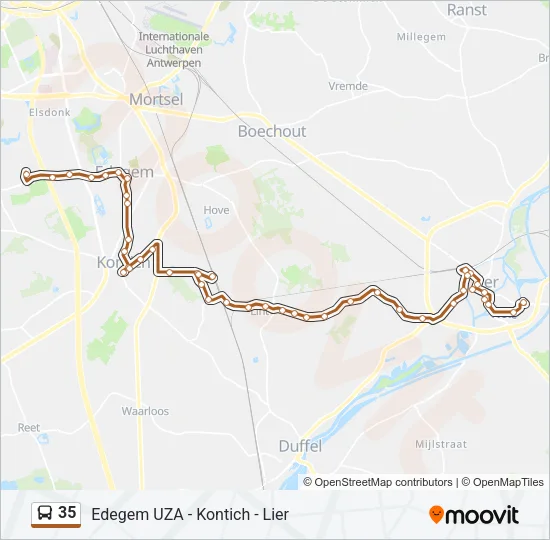 35 Bus Line Map