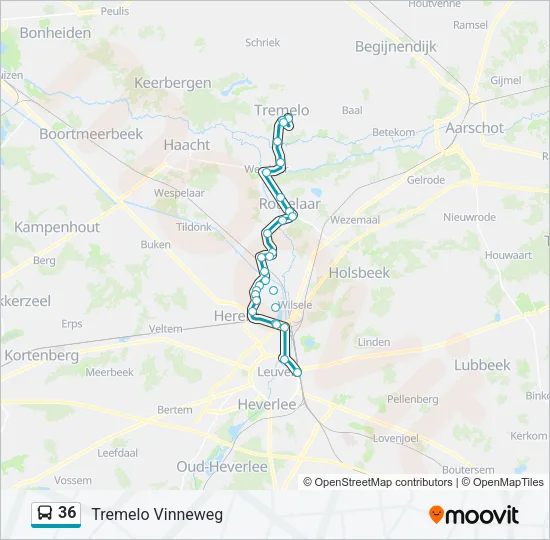 36 Bus Line Map