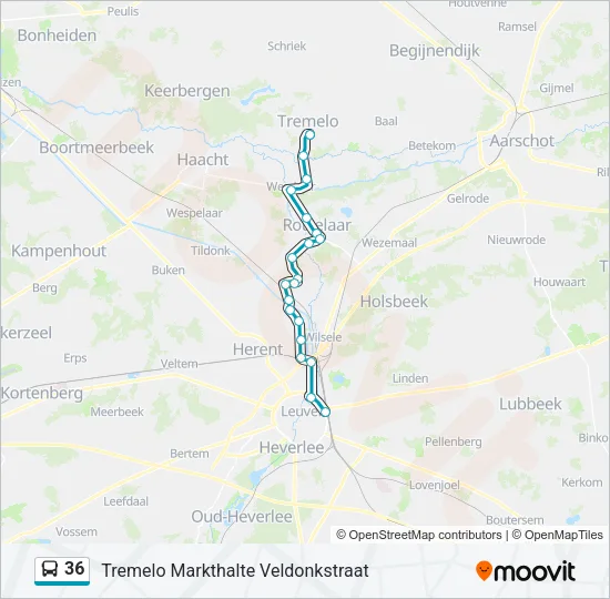 36 Bus Line Map