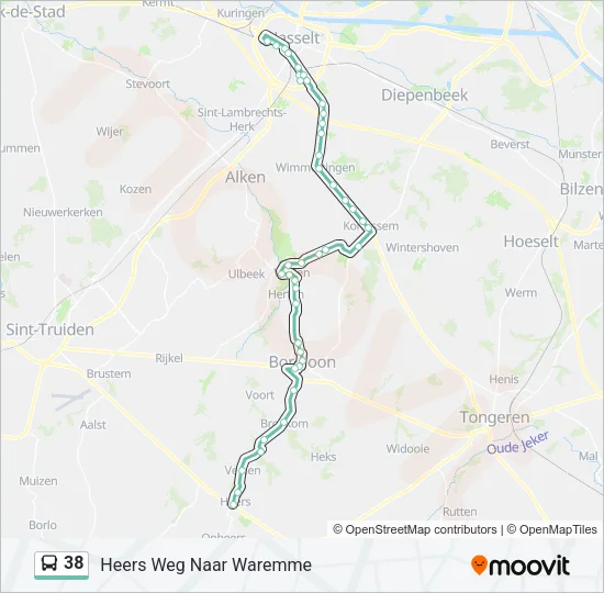 38 Bus Line Map
