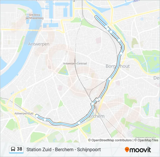 38 Bus Line Map