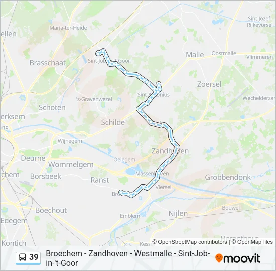 39 Bus Line Map