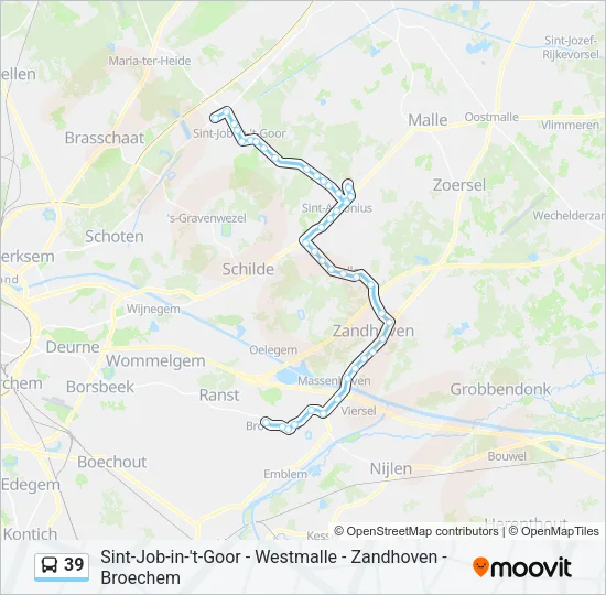 39 Bus Line Map