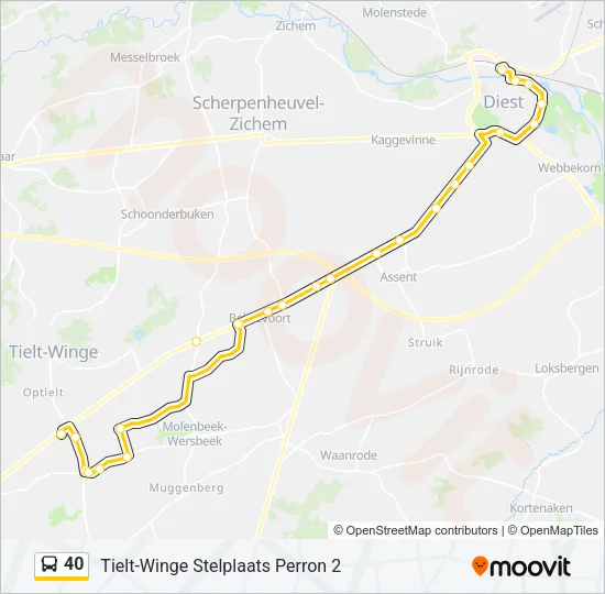 40 Bus Line Map