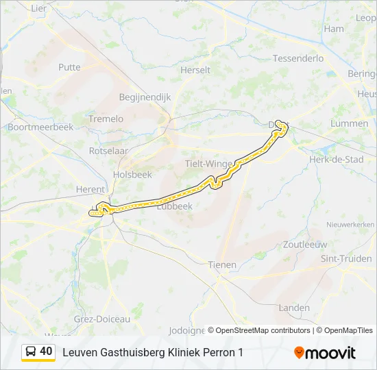 40 Bus Line Map