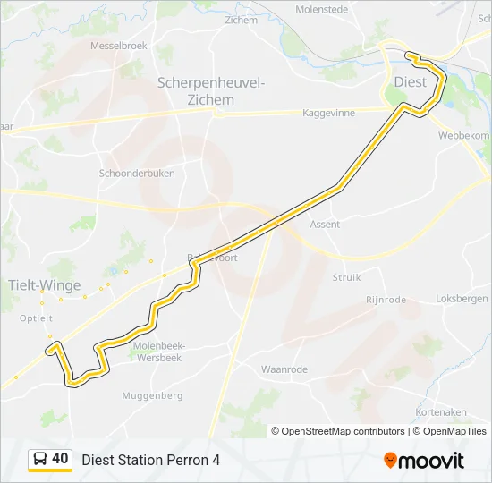 40 Bus Line Map