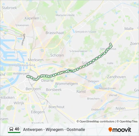 40 Bus Line Map