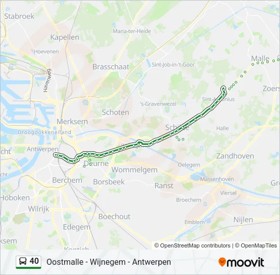 40 Bus Line Map