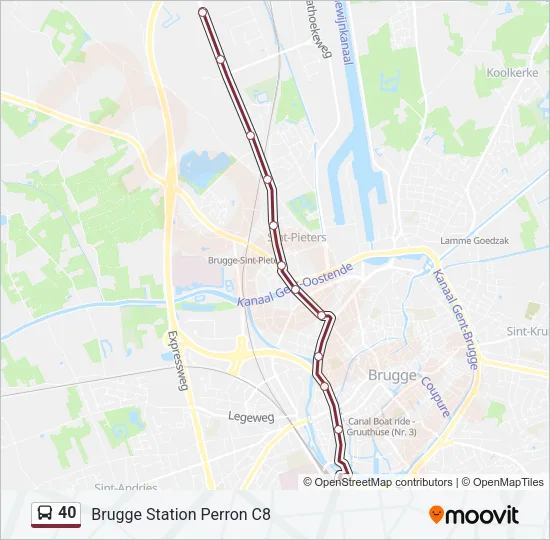 40 Bus Line Map