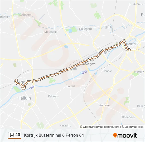 40 Bus Line Map