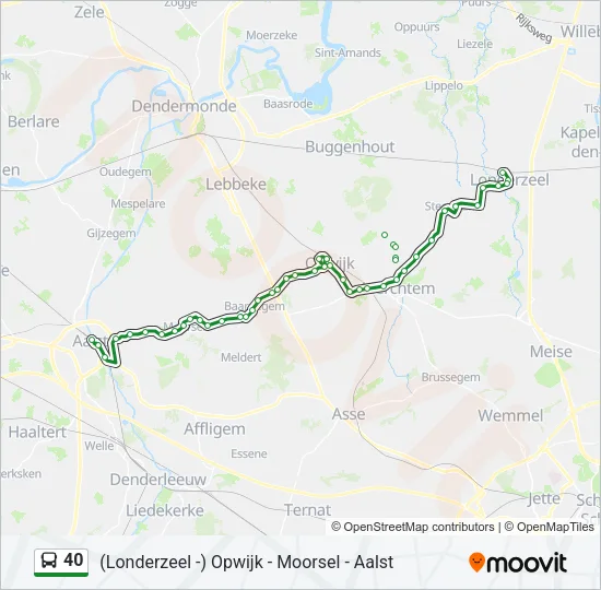 40 Bus Line Map