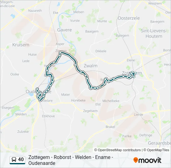 40 Bus Line Map