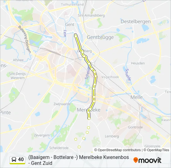 40 Bus Line Map