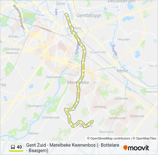 40 Bus Line Map
