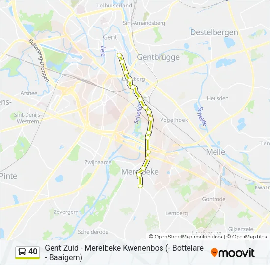 40 Bus Line Map