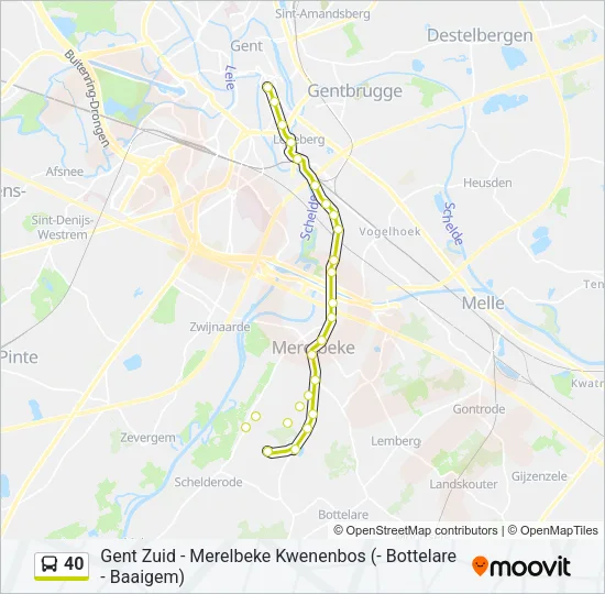 40 Bus Line Map