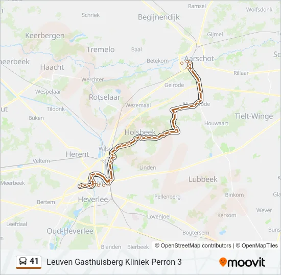 41 Bus Line Map