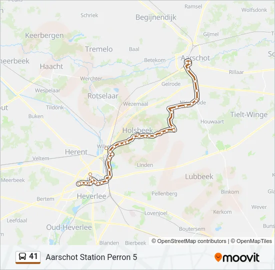 Bus 41 lijnkaart
