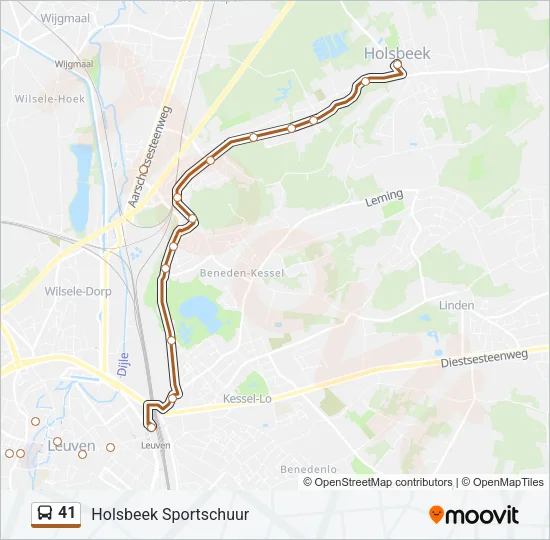 41 Bus Line Map