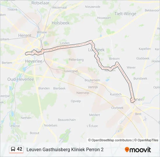 42 Bus Line Map