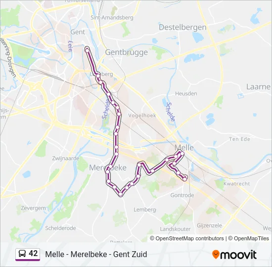 42 Bus Line Map