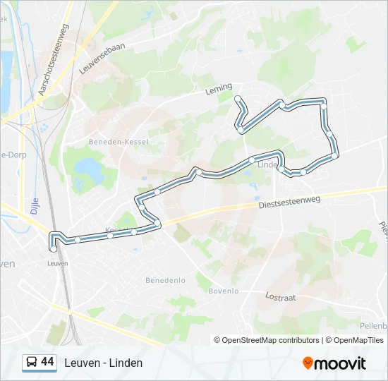 44 Bus Line Map