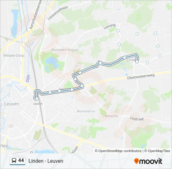 44 Bus Line Map