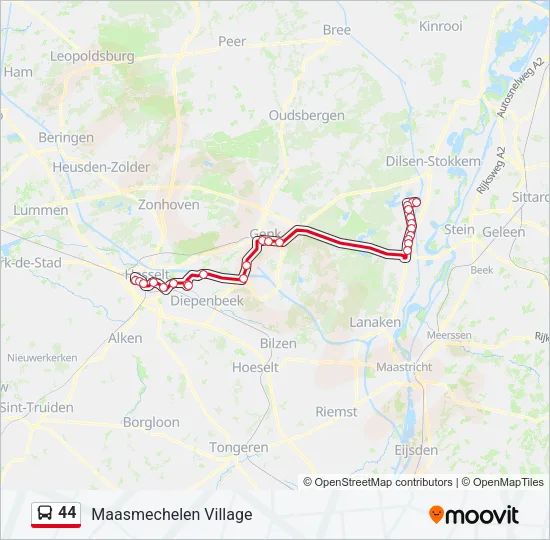 44 Bus Line Map