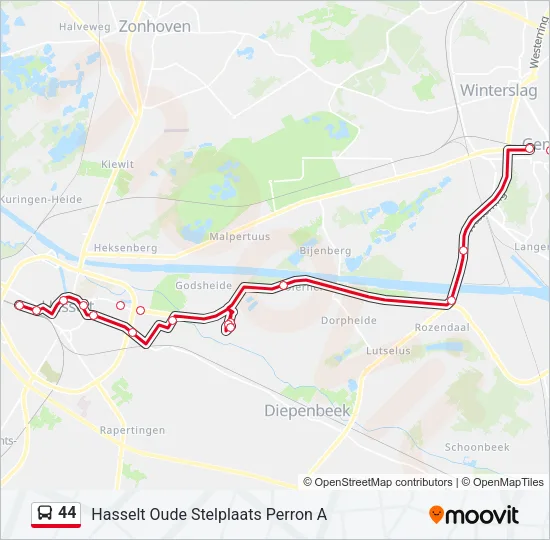44 Bus Line Map