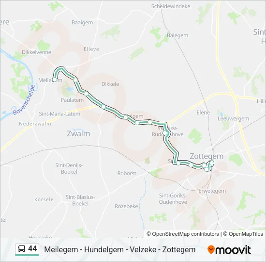 44 Bus Line Map