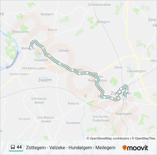 44 Bus Line Map