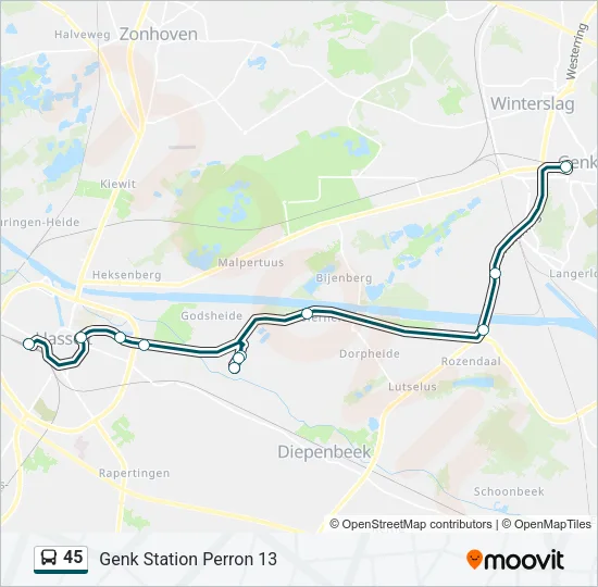 45 Bus Line Map
