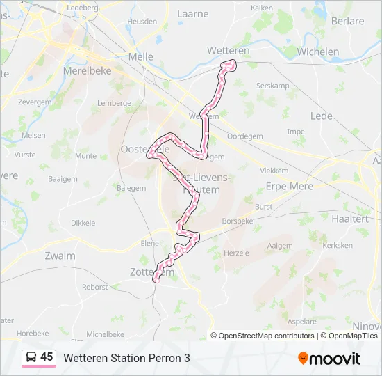 45 Bus Line Map