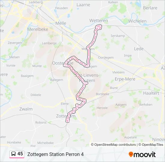 45 Bus Line Map