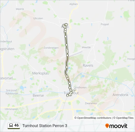 46 Bus Line Map
