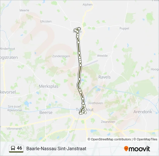 46 Bus Line Map