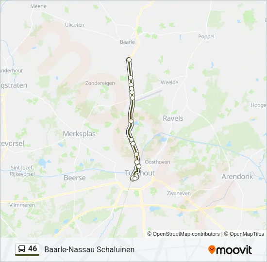 46 Bus Line Map