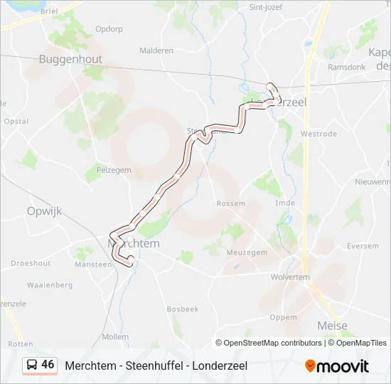 46 Bus Line Map
