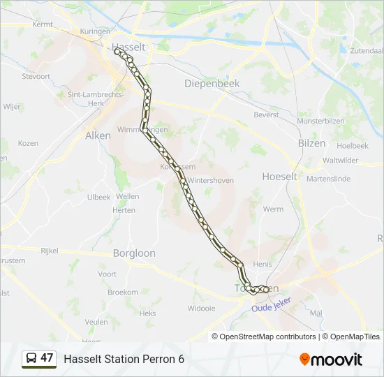 47 Bus Line Map