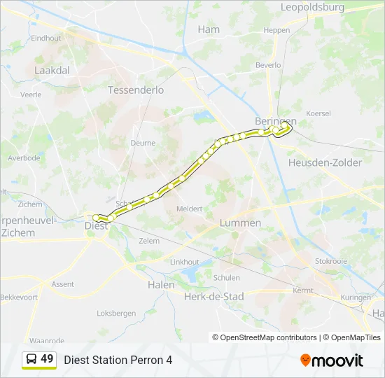 49 Bus Line Map