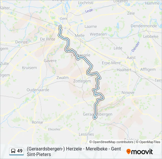 49 Bus Line Map