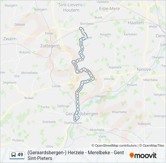 49 Bus Line Map