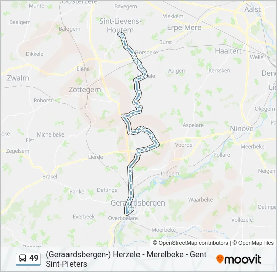 49 Bus Line Map