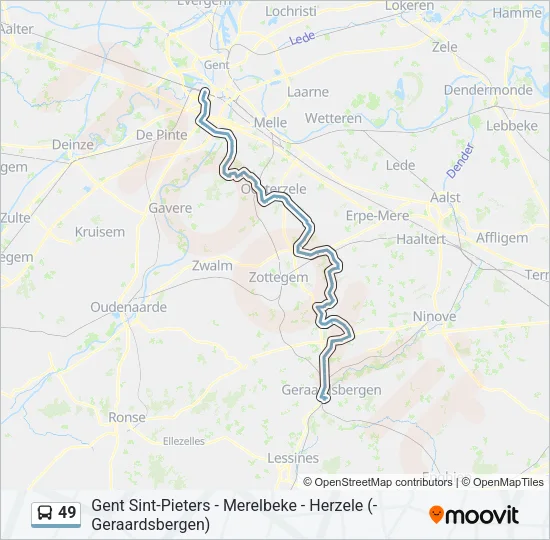 49 Bus Line Map
