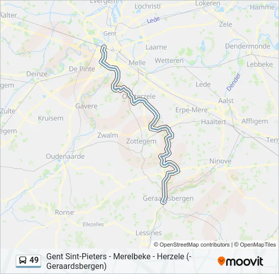 49 Bus Line Map