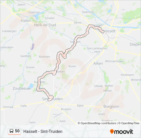 50 Bus Line Map