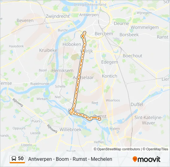 50 Bus Line Map