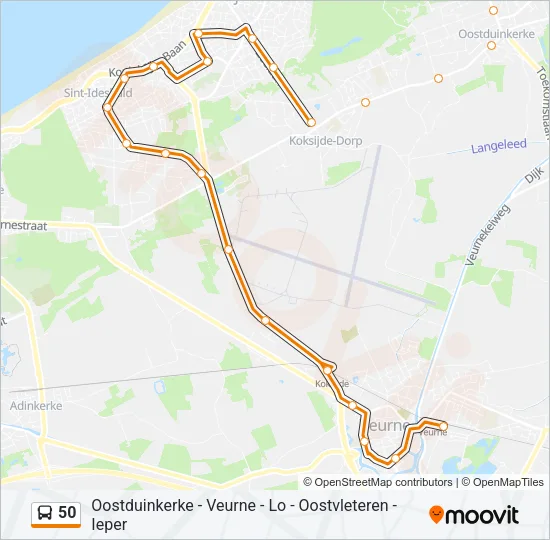 50 Bus Line Map