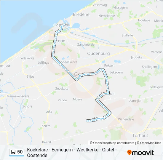 50 Bus Line Map