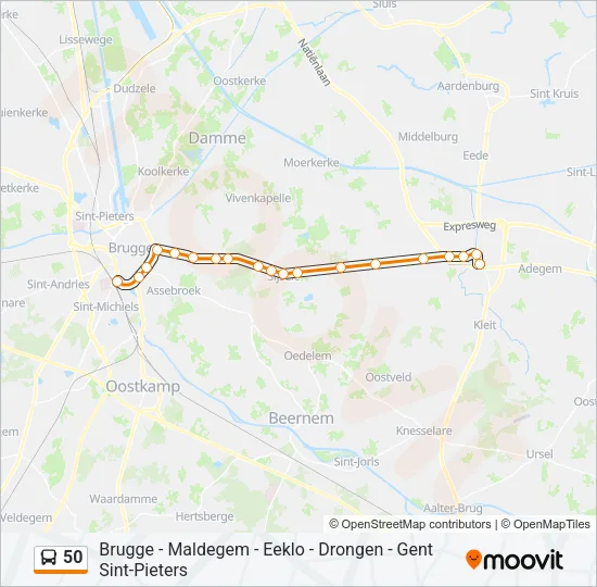50 Bus Line Map